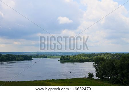 View on the river Dnieper in Ukraine