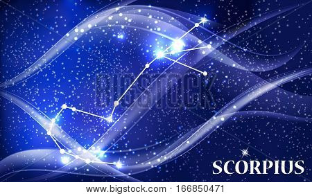 Symbol Scorpius Zodiac Sign. Vector Illustration EPS10