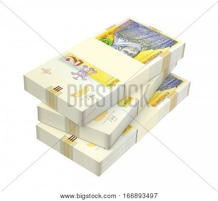 Macedonian denar isolated on white background. 3D illustration.