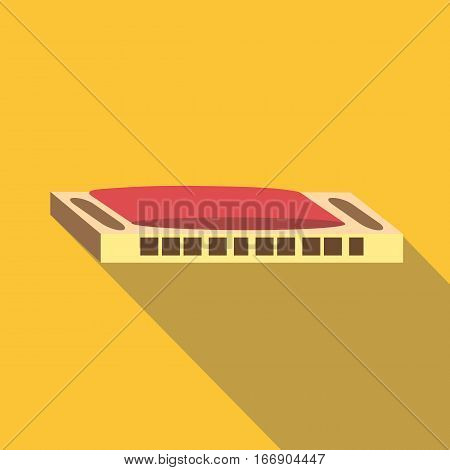 Harmonica icon. Flat illustration of harmonica vector icon for web design