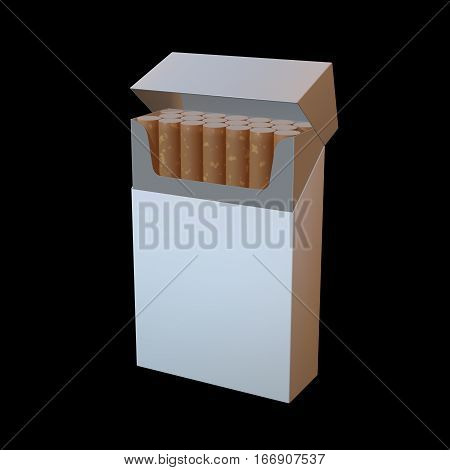 3D Illustration Of Cigarette Package