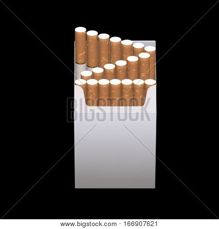 3D Illustration Of Cigarette Package