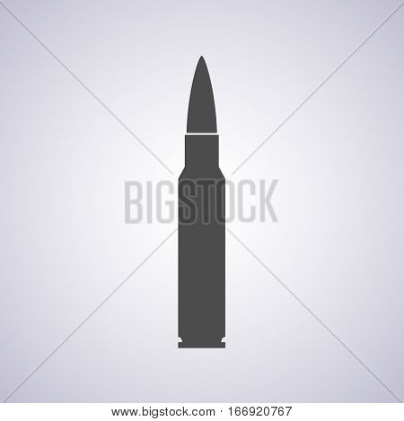 Rifle bullet icon Isolated on White background - Vector illustration