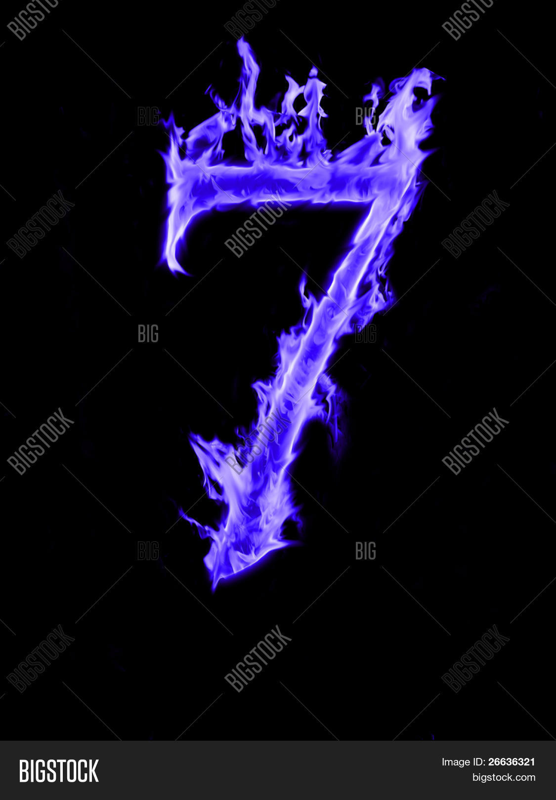 Gas Fire Number 7 Image And Photo Free Trial Bigstock