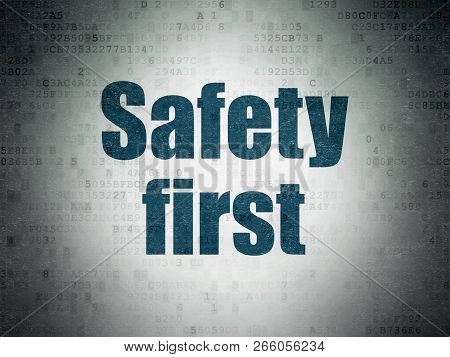 Privacy Concept: Safety First On Digital Data Paper Background