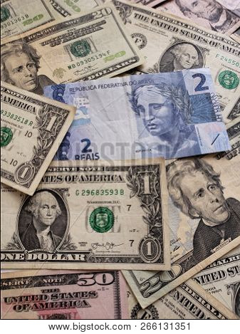 Brazilian Banknote Two Image Photo Free Trial Stock Brazilian Banknote Two Image Photo