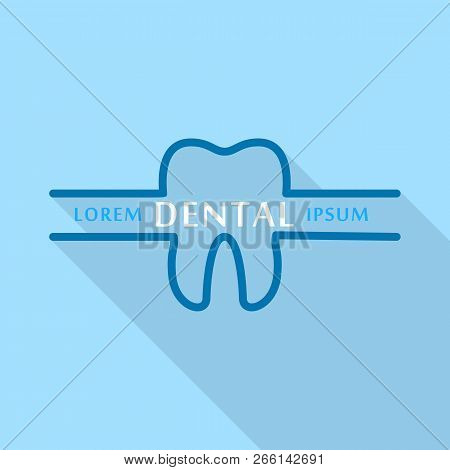 Dental Company Logo Icon. Flat Illustration Of Dental Company Logo Icon For Web Design