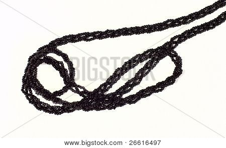 ลูกปัดสีดำ necklase