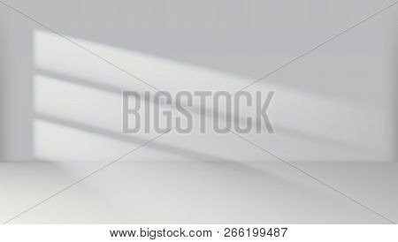 Abstract Crean Empty White Room Light Interior