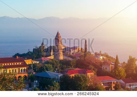 Signagi Or Sighnaghi City In Kakheti Region In Georgia, Sunrise In Sighnaghi