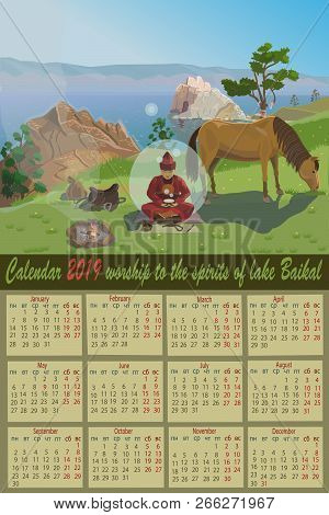 Calendar 2019 Worship Of Spirits On Lake Baikal At Cape Burhan Near The Sacred Place Where They Brin