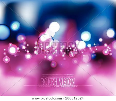 Vector Abstract Bokeh Vision Pink Background Design