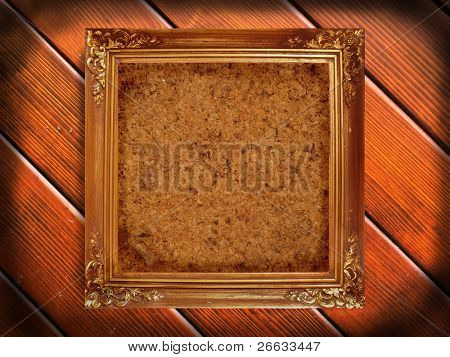 Üres kép keret cork háttérrel.Sötét grunge design