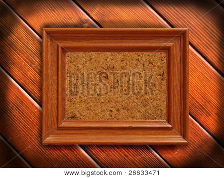 Üres kép keret cork háttérrel.Sötét grunge design