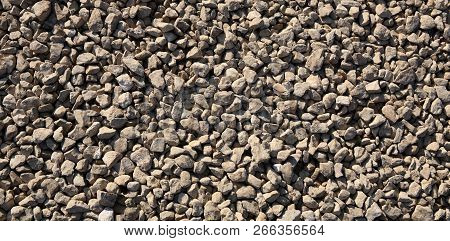 Image Of Many Gravel At Dry Sunny Day