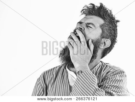 Hipster With Beard And Mustache With Messy Hair