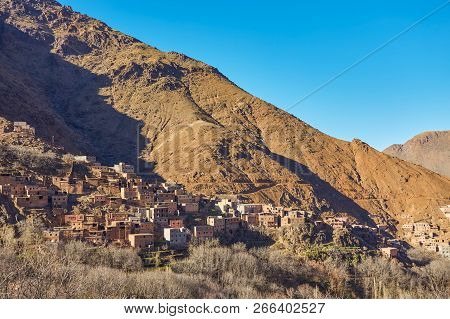 Imlil City In The Atlas Mountains Of Morocco