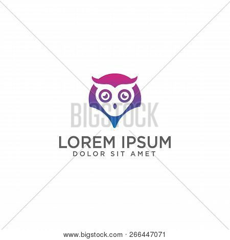 Point Map Owl Logo Template Vector Illustration And Inspirations, Ready Use For New Travel Branding 