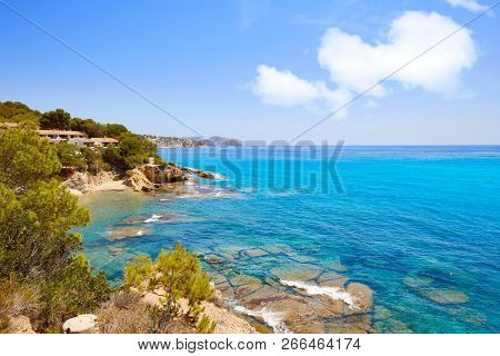 Cala Fustera beach in Benissa also Benisa of Alicante at Spain