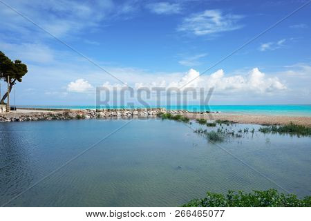 Burriana river Borriana in Castellon at Spain