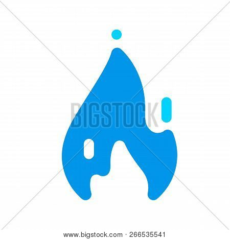 Fire Flames With Sparks New Blue Icon