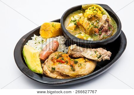 Traditional Colombian Soup From The Region Of Santander Called Puchero