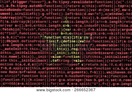 Vietnam Flag  Is Depicted On The Screen With The Program Code. The Concept Of Modern Technology And 