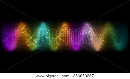 Vector Abstract Technological Colorful Flower Background Design