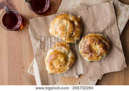 Izmir Boyoz / Round Borek With Tea