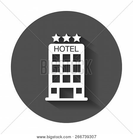 Hotel Icon. Simple Flat Pictogram For Business, Marketing, Inter