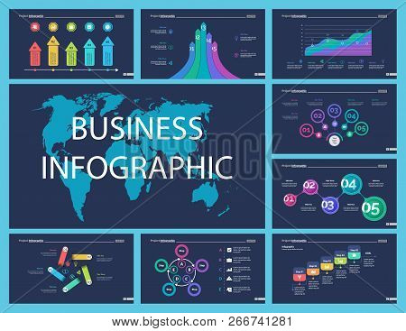 Business Inforgraphic Design Set For Strategy Concept. Can Be Used For Business Project, Annual Repo