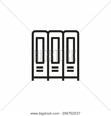 Cupboard Line Icon. Closet, Cabinet, Storage. Furniture Concept. Can Be Used For Topics Like Home, E