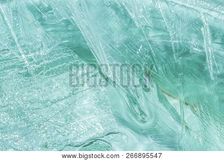 Thin Patterned Winter Ice Cold For Design Background