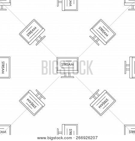 Live Video Stream Pattern Seamless Vector Repeat Geometric For Any Web Design