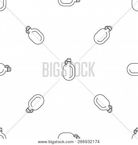 Metal Water Flask Pattern Seamless Vector Repeat Geometric For Any Web Design