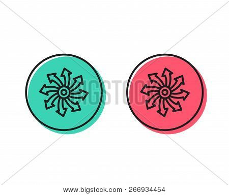 Versatile Line Icon. Multifunction Sign. Positive And Negative Circle Buttons Concept. Good Or Bad S