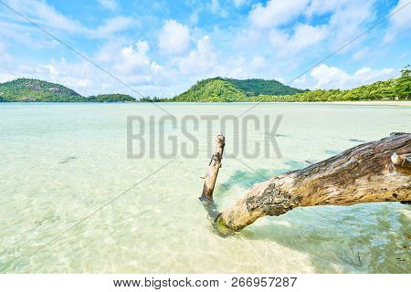 Tropical Beach Of Anse L'islette (port Launey Road) , Mahe Seych