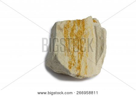 The Diatomite Stone Isolate On White  Background