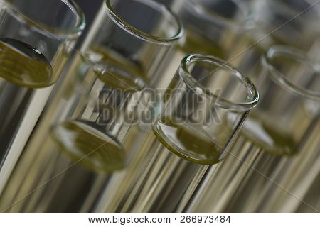 Yellow Liquid Spilled Petrol Additive Innovative Supply. Conveyor Line Production Household Cleaning
