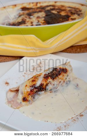 The Endive Gratin With Ham And Bechamel Sauce