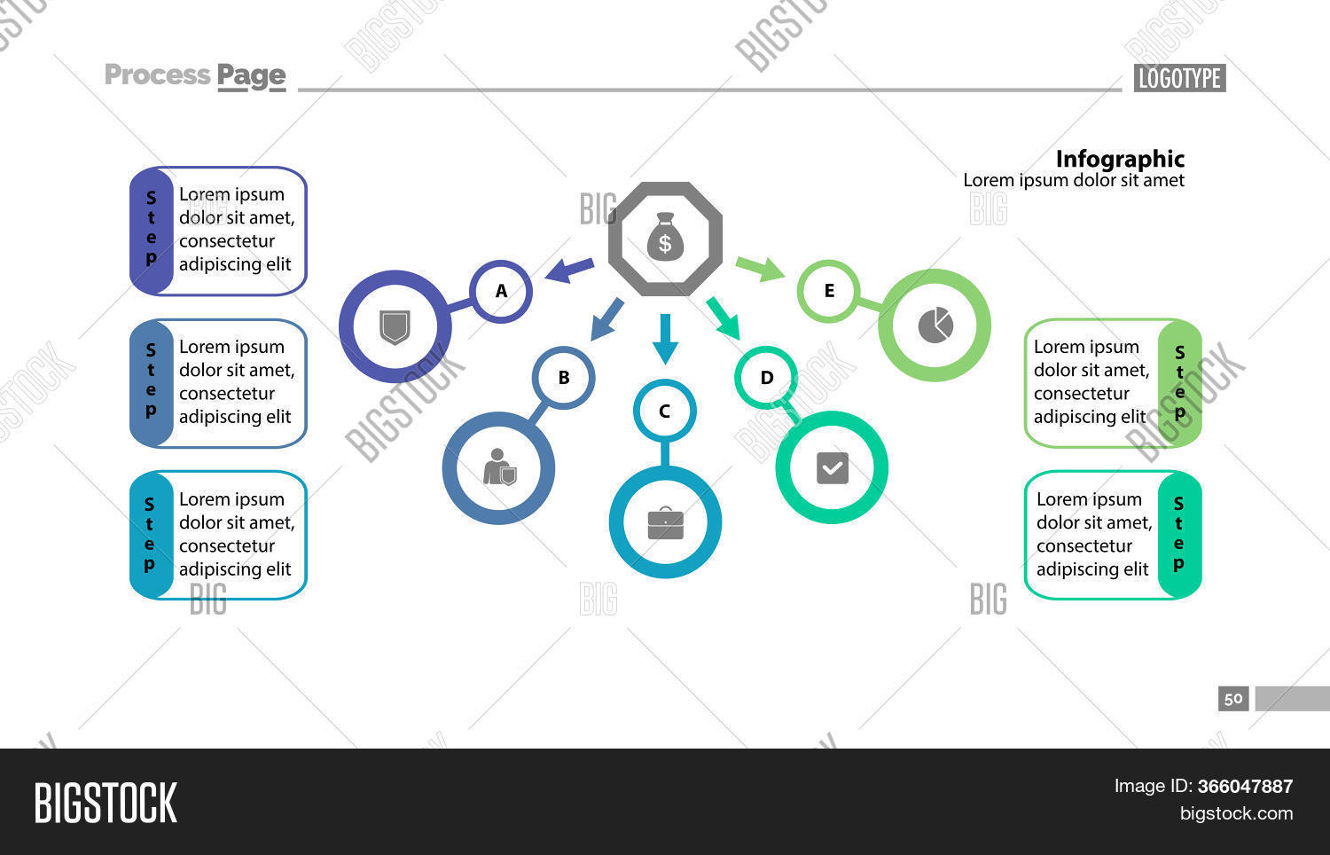 Five Step Process Image & Photo (Free Trial) | Bigstock