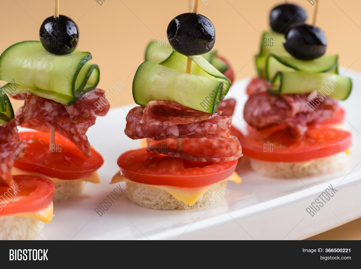 Canape Salami Cucumber Image & Photo (Free Trial) Bigstock