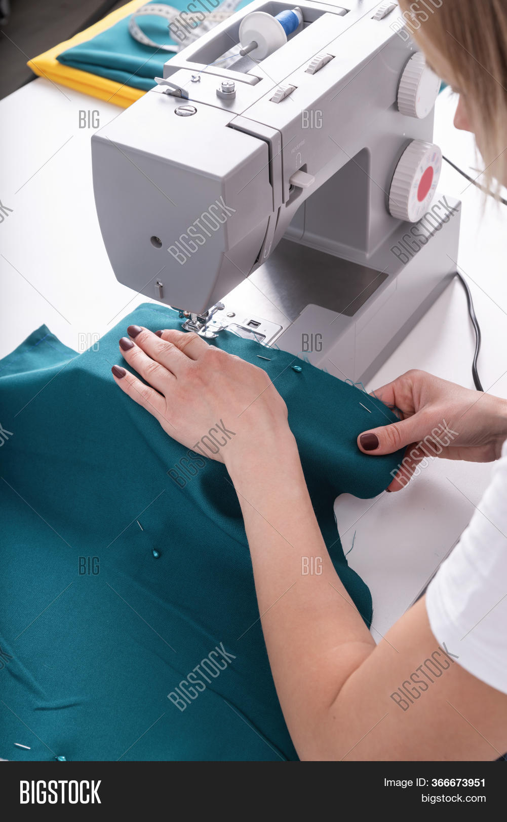 Young Woman Sewing Image & Photo (Free Trial) Bigstock