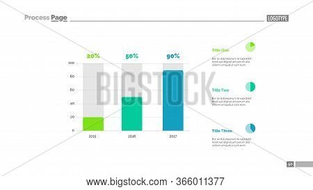 Sales Increasing Chart Slide Template. Business Data. Graph, Diagram. Creative Concept For Infograph