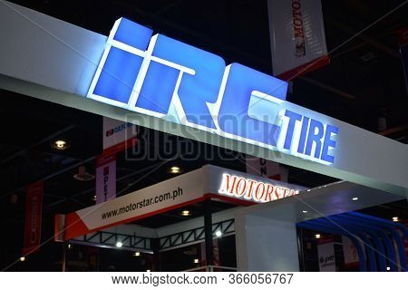 Pasay, Ph - Mar 24 - Irc Motorcycle Tire Sign And Booth At Inside Racing Motor Bike Festival And Tra