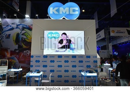 Pasay, Ph - Mar 24 - Kmc Sign And Booth At Inside Racing Motor Bike Festival And Trade Show On March
