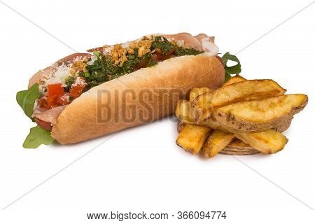 Hot-dog With French Fries.