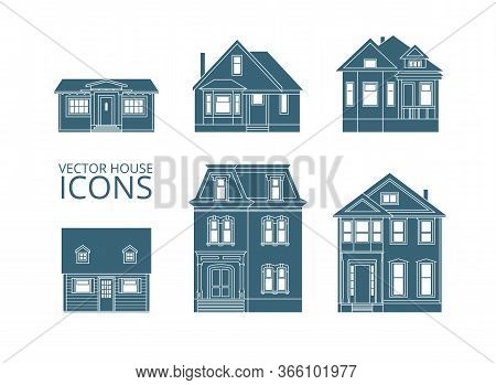Stock Vector Illustration Set Logo Of Private Homes
