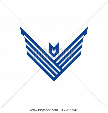 Letter V Geometric Hawk Logo Template  Eps 10 Ready To Use