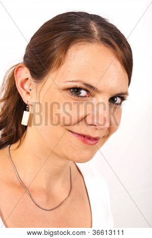 Close-up giovane bella donna In Studion